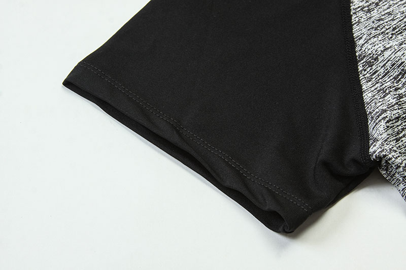 Womens Raglan Sleeve Melange Black Tees | Yonglee